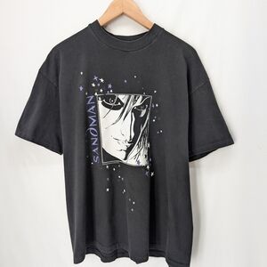 Hanes Black Graphic Tee with Artistic Design